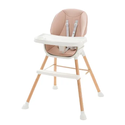 Wholesale Wooden Baby High Chair 0-12 Months 3-in-1 Children Eating Modern Booster Sitter Seat Multifunctional Feeding