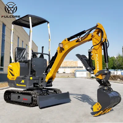 FULCORE CE Approved Low Fuel Consumption Eco Mini Excavator Flexible Turning for Vineyard Field Work Mini Excavator