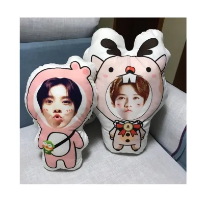 Dropshipping Gift DIY Photo Cute Cartoon Doll Pillow Idol Customized Gifts Cartoon Animal Shaped Cushion Home Decoration