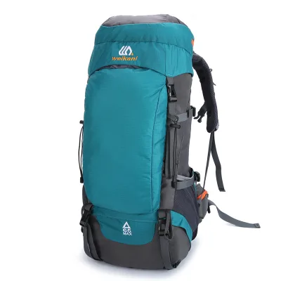 65l Adventure Survival Trekking Excursion Sports Camping Climbing Mountain Bag With Rain Cover Hiking Backpack Bag