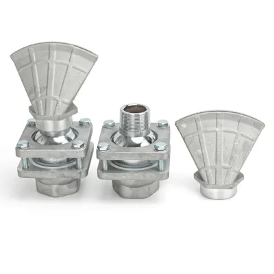 Premium DN50 2 Inch Adjustable Duckbill Water Truck Nozzle Aluminum Wide Flat Fan Sprinkler Swivel Base For Sanitation Vehicle