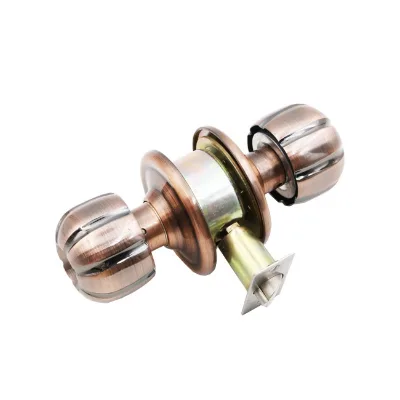 Top Quality Easy Install Ball Door Knob Lockset Double Cylinder Door Handle Cylindrical Round Bathroom Door Knob Cylinder Lock