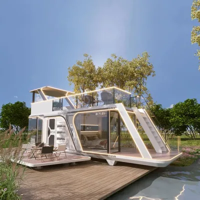 Asteroid-proof and Durable Space Capsule Modular House Prefabricated Hotel With Smart Door Lock