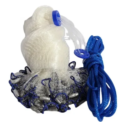 China Pesca Fishing 5 Feet 3/8 Inch Mesh Monofilament Throw Hand Cast Net Japan Style American Japanese with Zinc Sinker