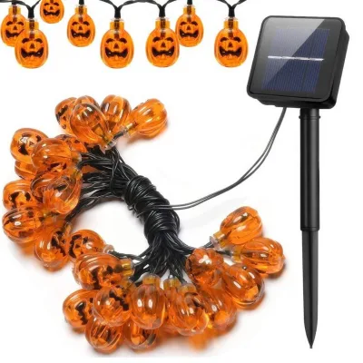LED String Light Solar Powered Halloween Pumpkin String Lights for Halloween