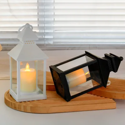 Cross-border Tapered LED Electronic Candle Lamp Small Night Light Creative Decorative Piece Portable Gift Minimalist Wind Lamp