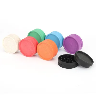 Popular 55 mm Eco-Friendly 2-Layer Plastic Manual Dry Herb Grinder Degradable Modern Style Wholesale