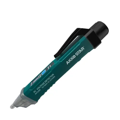 AKKOSTAR Voltage Tester, Non Contact Low Voltage Test Pen, 90V-1000V AC, LED Sound and Light Alarm, Pocket Clip