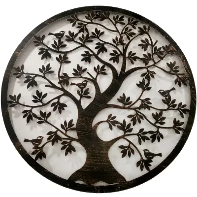 Wholesale Hanging Wrought Iron Tree of Life Home Metal Art Wall Decor