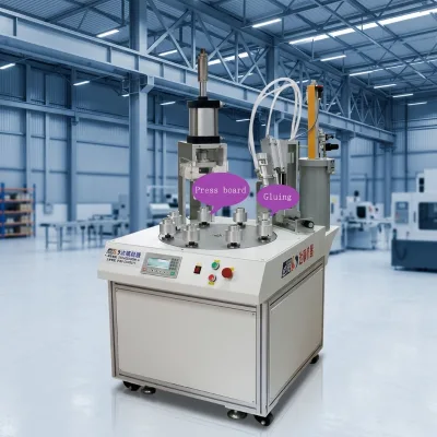 8-Station Motorized AC220V 500W LED Bulb Glue Dispensing Pressing Machine