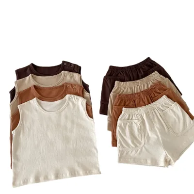 New Children's Two-piece Vest Set for Summer 2024