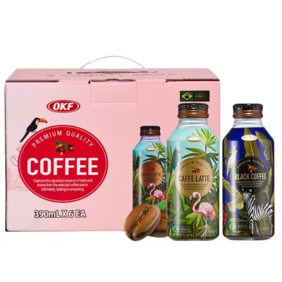 Korea 390ml Okf Premium Quality Black Coffee Beverage Mellow Latte Coffee Beverage