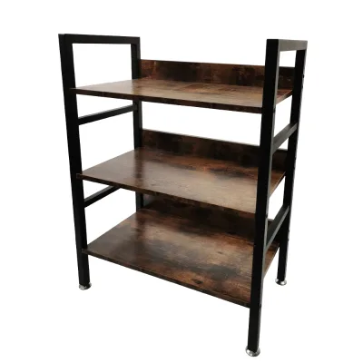 Standing Metal Frame Book Shelves for Living Room Bedroom and Office