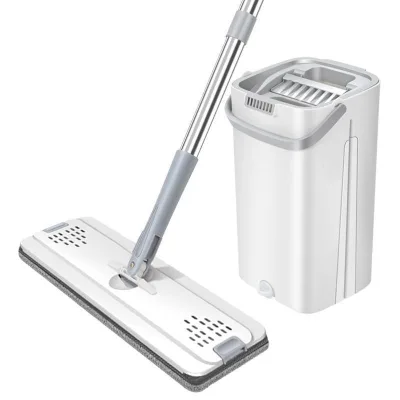 Dry and Wet Household One Clean Mop with Bucket Mops Thickened Hand Wash Free Portable Mop for Lazy People