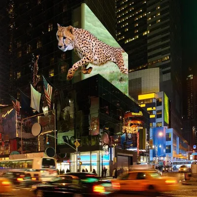 Out-Screen Effect Outdoor P3 LED Wall LED Naked Eye 3D Display Screen for City Landmark
