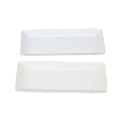 Hard White Melamine Sushi Plates Useful for Restaurant Catering Square and Rectangle Shapes for Packaging for Camping Dishes