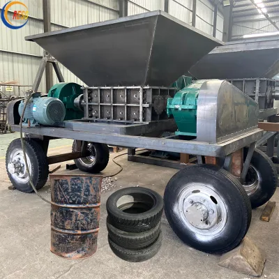 Mobile Waste Materials Paper Coconut Husk Shredder Machine ,tyre ,Plastic,metal Single Shaft Shredder