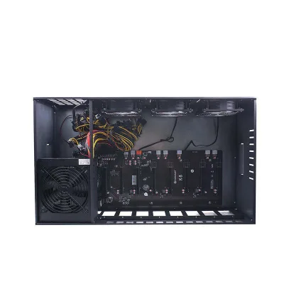 Wholesale 8gpu 6u Server Case Frame Rig Case With 4 High Power Fans Building a Atx Computer Case