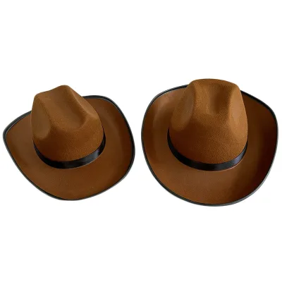 Wide Brim Cowboy Fedora Hat Vintage Style Western Mexican Felt Cowboy Hat for Men and Women