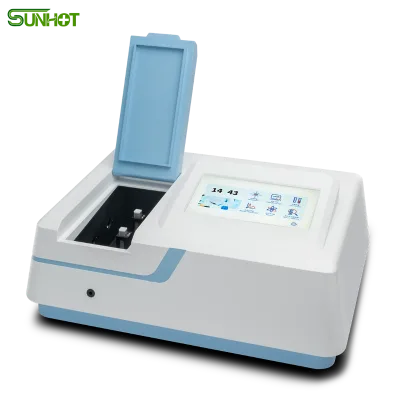 Hot Sale Double Beam UV-Visible Spectrophotometer 190-1100nm Wavelength Range 1.0nm Bandwidth Japan HYBEC Tungsten Lamp Model