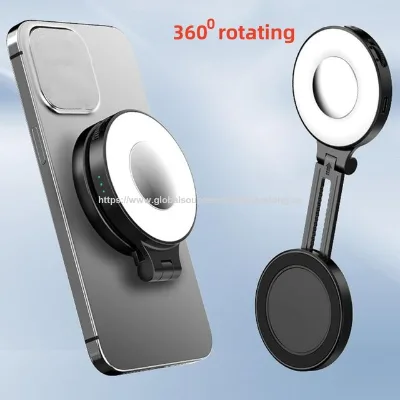 Magnetic Pocket Folding LED Video Rechargeable Phone Selfie Light Photography Fill Light with Beauty Mirror Factory Price ODM/OEM