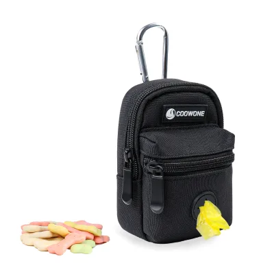 Pet Treat Pouch Dog Walking Treat Bag Food Container Snack Reward Pet Training Pouch with Poop Bag Dispenser