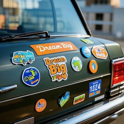 Custom Die Cut Vinyl Sticker Magnetic Vehicle Bumper Magnet Reflective Sign Optional Car Magnet Bumper Sticker