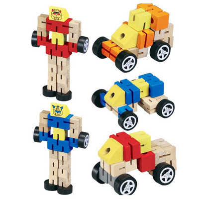 Kids Wooden Toys Creative Variable Transformable Wooden Robots Handmade Children's Toys Children Educational Toys