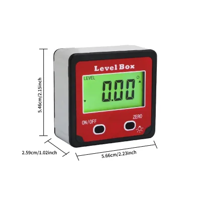 Industrial Grade Digital Protractor Inclinometer Angle Finder Meter and Electronic Level Box with Magnetic Base Angle Gauge
