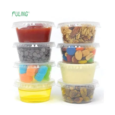 Peanut Pudding Yogurt Jelly Bowl Sauce Plastic Container Disposable Mini Dessert Cups with Lid