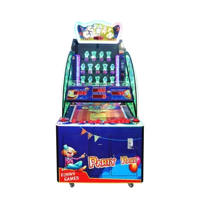 2022 Hot Sales Indoor Coin Operated Game Machines Crazy Clown Throwing Ball Games Lottery Machine