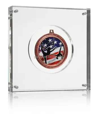 Penny Coin Display Holder for Gold Custom Acrylic Coin Display Stand Rectangles case Acrylic Spinning Coin Holder