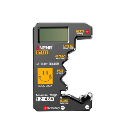 BT189 Universal Digital Battery Tester LCD Screen Battery Voltage Checker for D C AA AAA N 9V Button Coin Cell 1.2-4.8V Battery