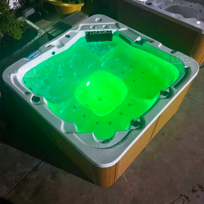4 Person Hot Tub and jacuzzis Spa with LED Lights Sexy Massage Spa Pool Jakuzzy Hottub Outdoor Hot Tube