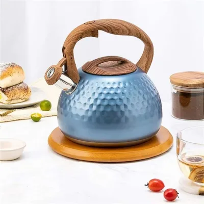 XYL High End 3L Stainless Steel Whistle Kettle with 5-Ply Induction Bottom High Body Hammered Weld Pots