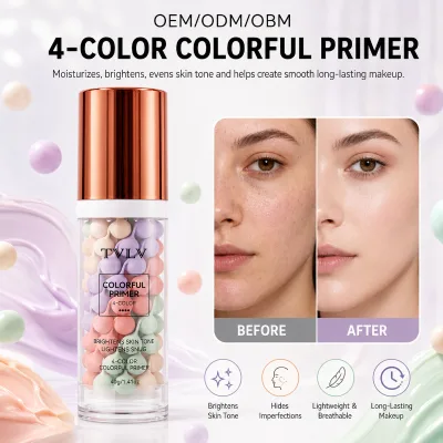 TVLV Wholesale Custom Logo Private Label Tone Adjusting Lightweight Long Lasting 4 Color Color Correcting Face Makeup Primer