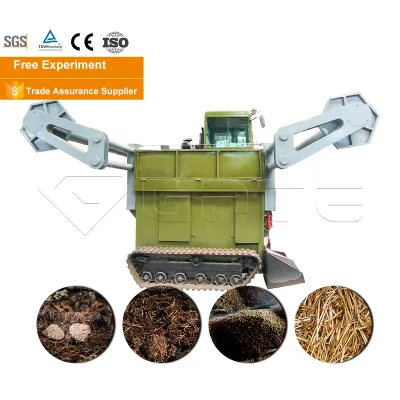 GATE Coconut Shell Vermicompostera Automated Waste Management Tool Mesin Granulator Circle Compost Mulch Turning Implement