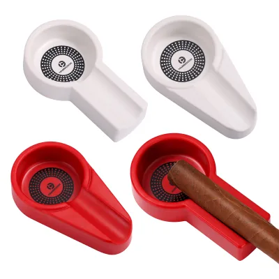 Luxury Styled Ashtray Simple Design Melamine Cigarette & Cigar Special Lightweight Round Portable with Box Packaging