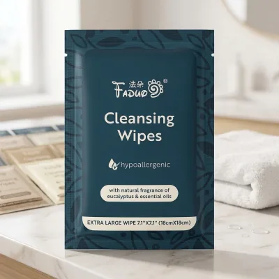 Custom High Quality 40 Pack Mini Single Biodegradable Cleansing Face Wipes