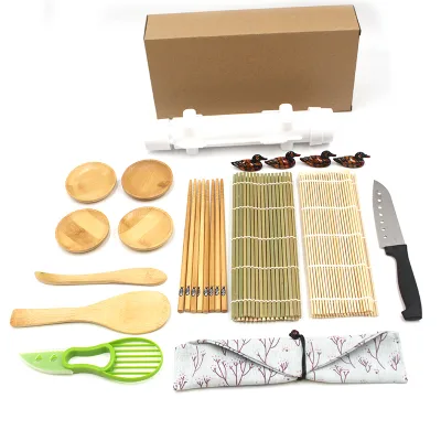 Sushi Making Kit ,All in One Sushi Bazooka Maker with Bamboo Mats, Chopsticks, Avocado Slicer