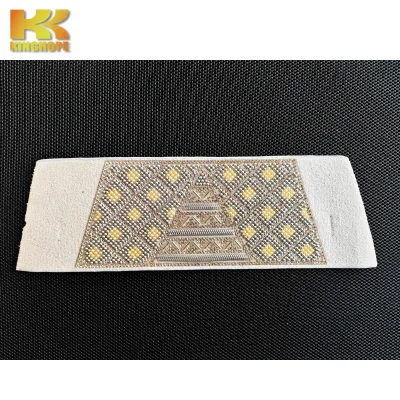2025 Wholesale Customized Color Wave Shiny Rhinestone Shoe Upper Sandal Accessories