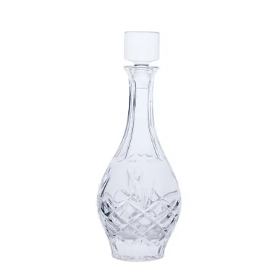 840ml Fancy Crystal Whisky Glass Decanter with Stopper Custom Engraved Wine Bottle for Giveaways Sustainable Design