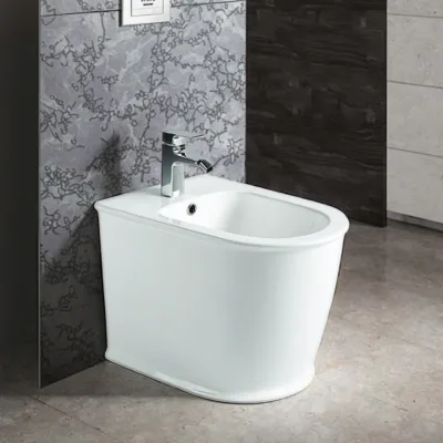 Patent Shape Bathroom Ceramic White Floor Stand Bidet