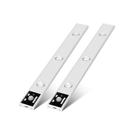 USB Rechargeable Battery Aluminium LED Closet Lighting Wireless Magnet PIR Motion Sensor Under Cabinet Light for Kitchen