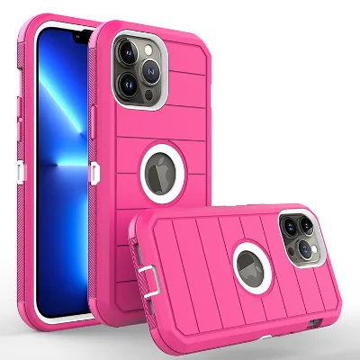 Manufacturer 3 in 1 Hybrid Rugged armor Covers for iPhone 16 Cases for iPhone Shockproof Defender Stripe Lines case