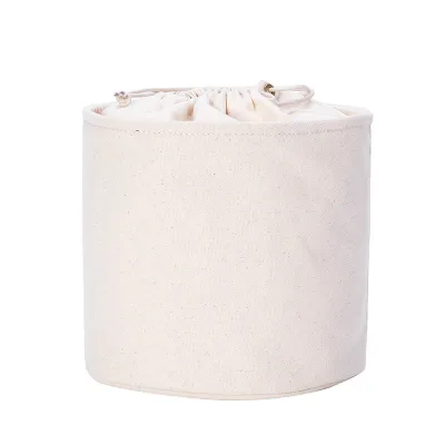 Fashion Style Cotton Handbag Organizer Insert Lightweight String Closure Capacity Makeup Cosmetic Pouch