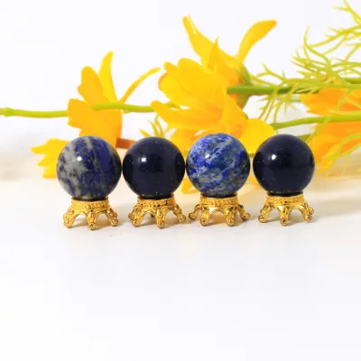 Factory Price Bulk 20mm Natural Lapis Lazuli Polished Ball Crystal Healing Stones Sphere for DIY Fengshui Crafts Gift