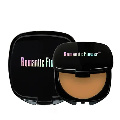 Portable Shiny Logo Black Compact Er Face Powder High Coverage Waterproof Foundation Powder Concealer