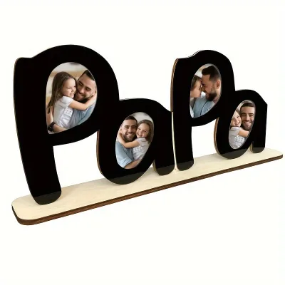 Echo DIY Photo Print Wood MDF Love Frame UV Printed Blank Ornaments with Logo Mother's Day Gifts for Mom Dad or Papa