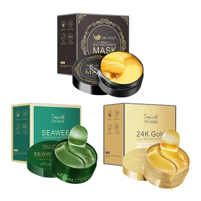 Eye Patch From Korea Silicone-free Moisturizing & Anti-wrinkle and 24K Gold & Collagen Under Eye Mask Reduce Dark Circles Etc